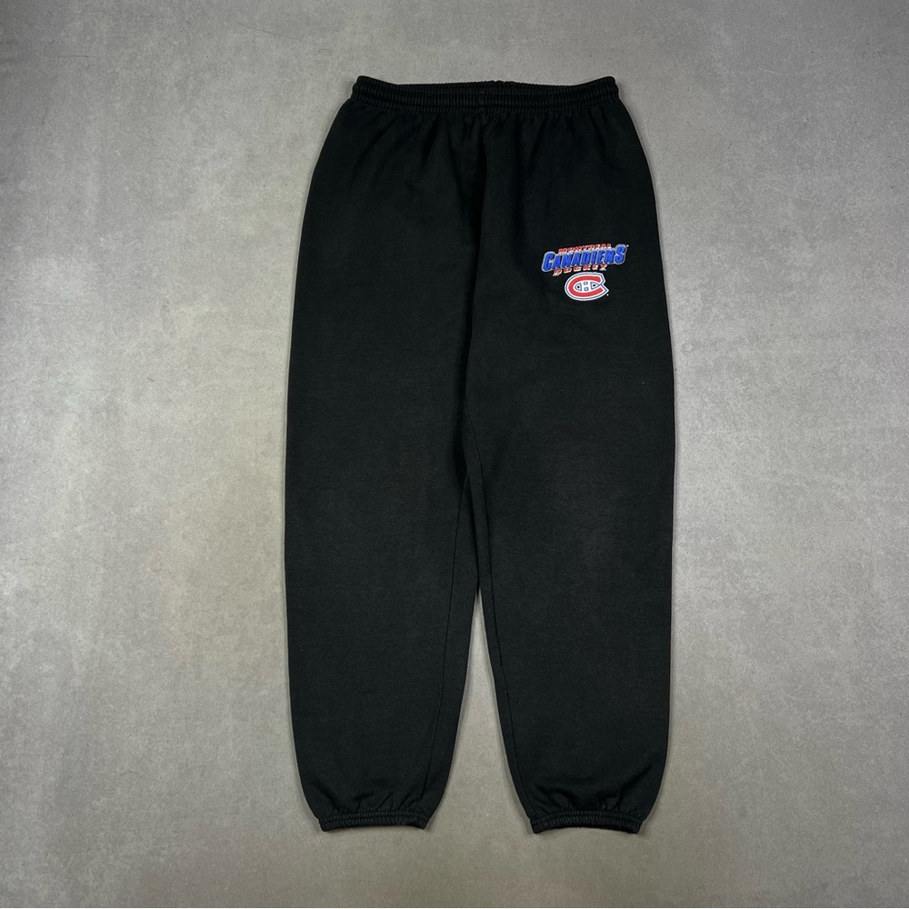 Vintage Black Montreal Canadians Joggers with Blue and Red Logo